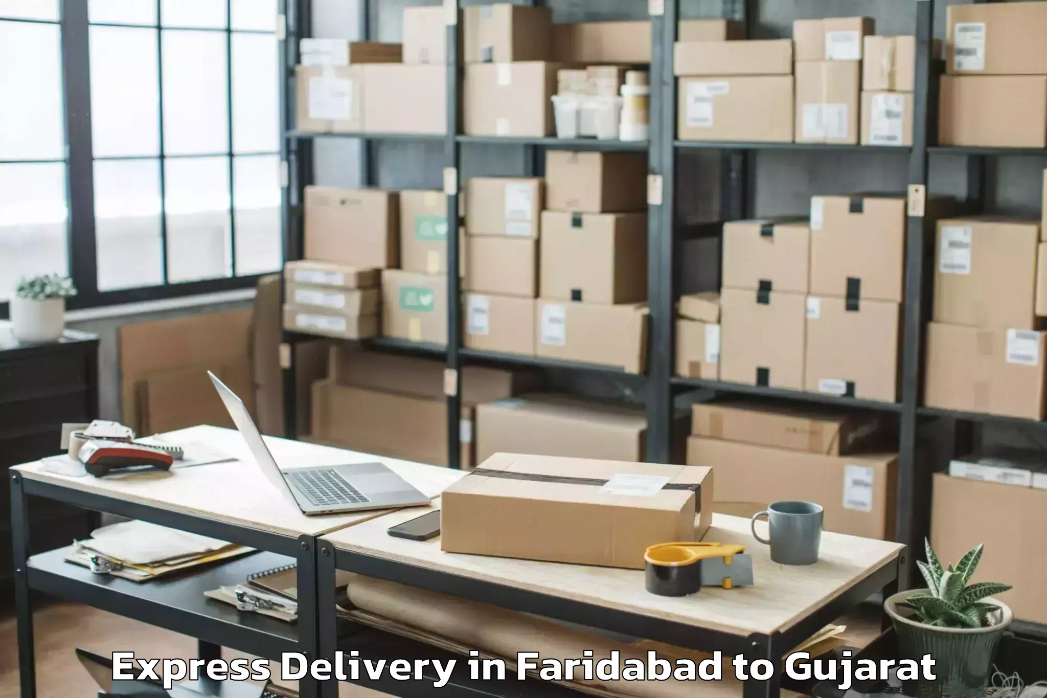 Top Faridabad to Uchchhal Express Delivery Available